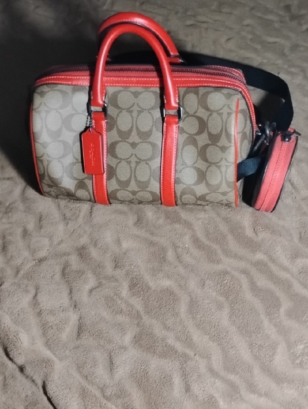 Rare Coach Ventura Satchel 27 With Matching Accessorie Zip Pouch